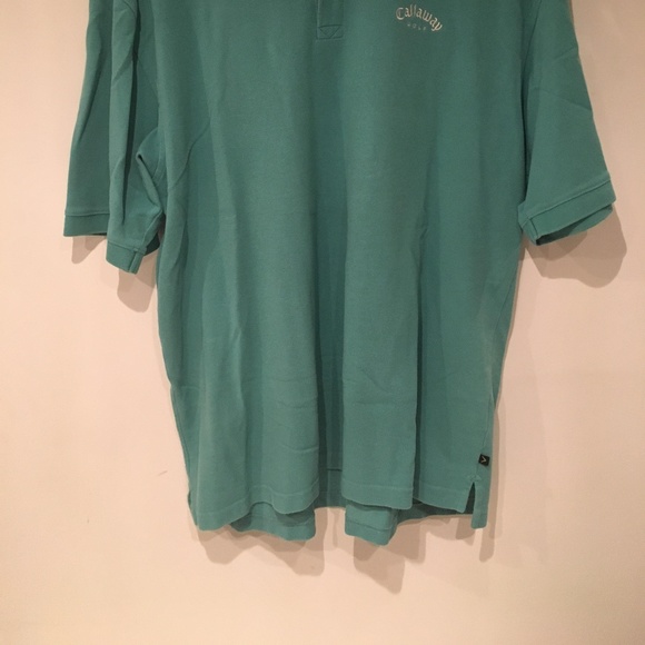 Men's Teal Callaway Golf Polo Tee Embroidred Logo - Picture 2 of 6
